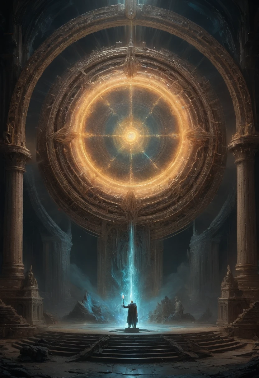 Magic Circle by John Martin, best qualityer, work of art, 8k, Representative work, offcial art, proffesional, ultra intricate detailed