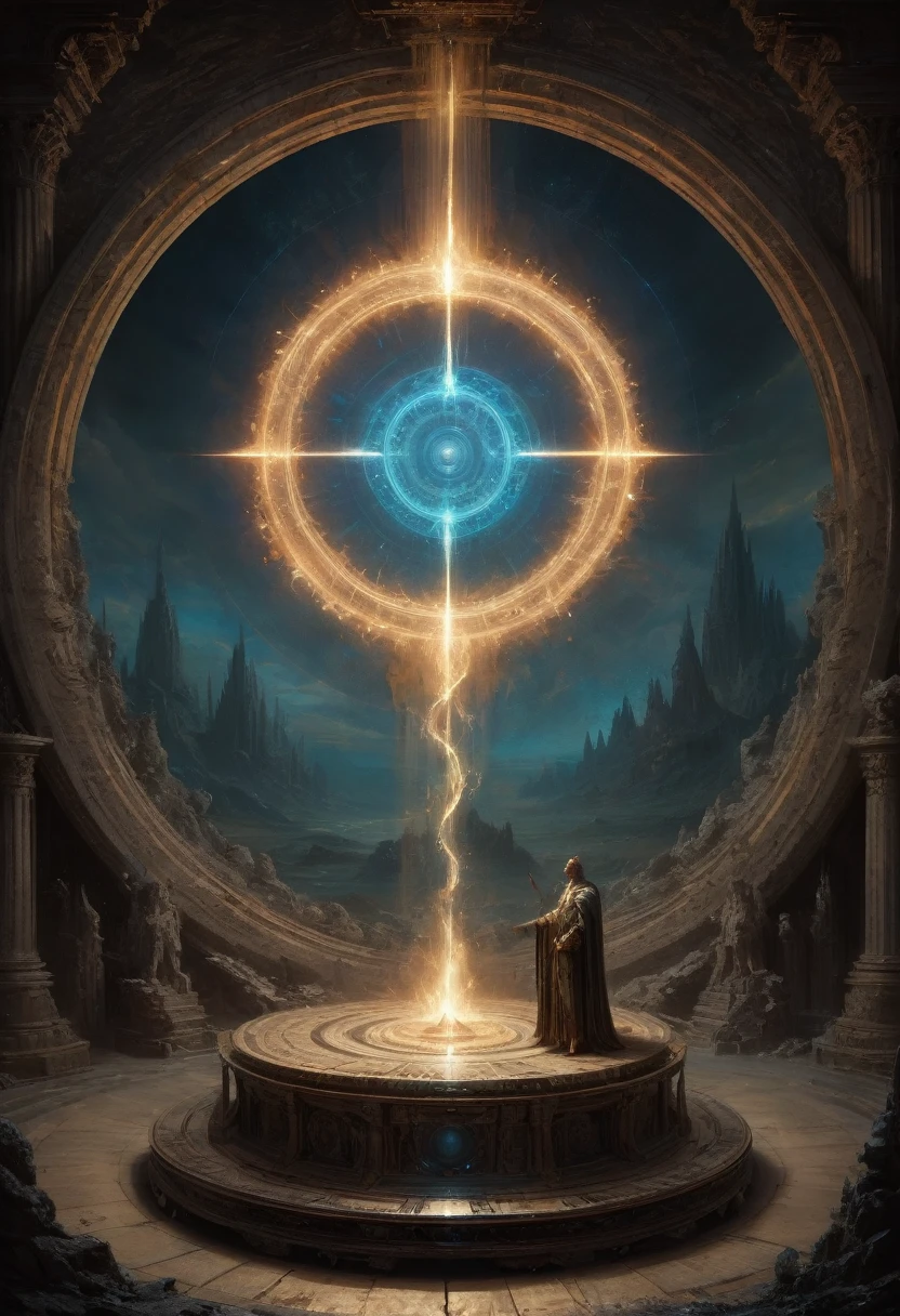 Magic Circle by John Martin, best qualityer, work of art, 8k, Representative work, offcial art, proffesional, ultra intricate detailed