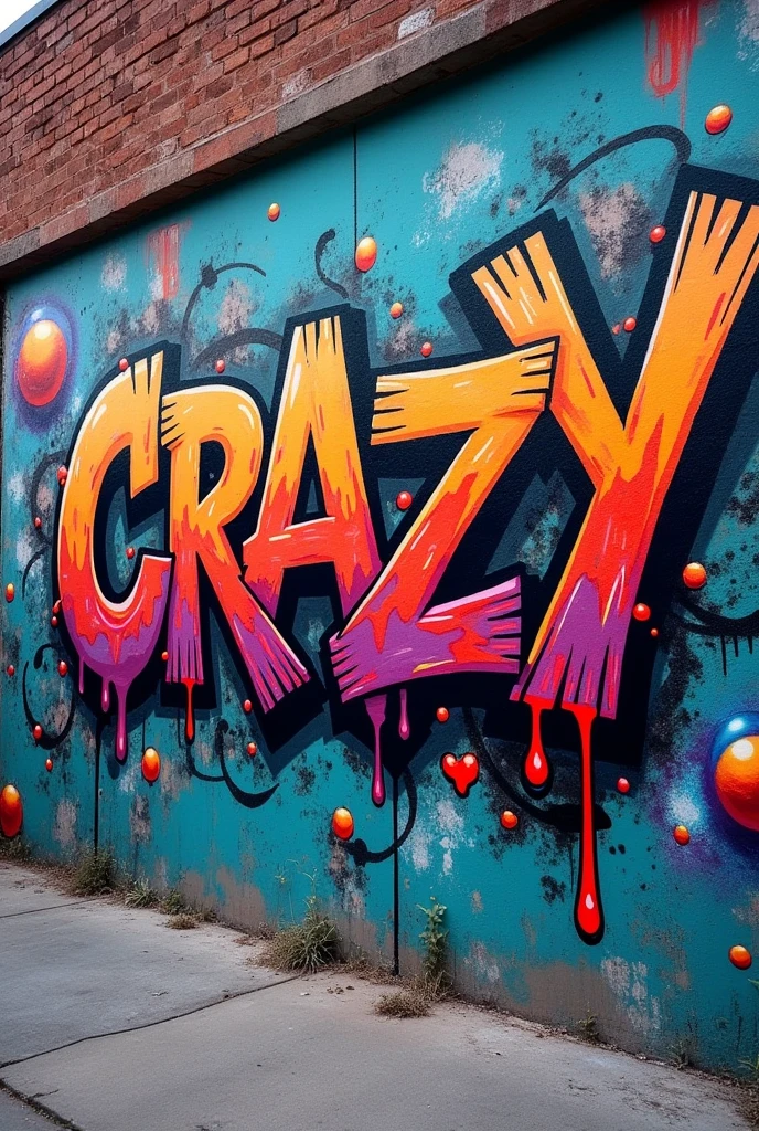 Graffiti with the word crazy