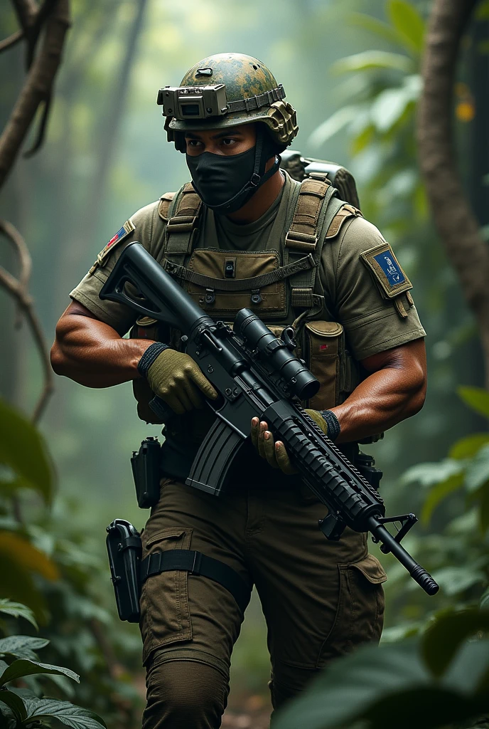A Peruvian Special Forces Military Man