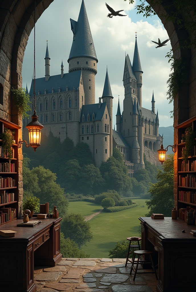 create a moodboard for Hogwarts University