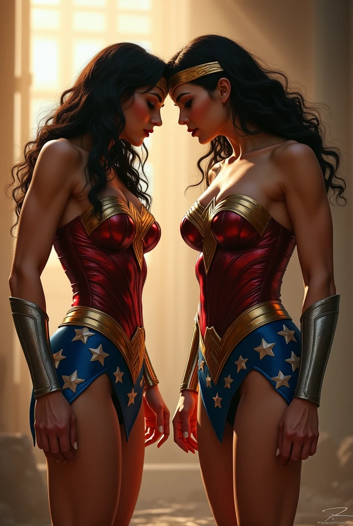 Wonder Woman giving fellatio 