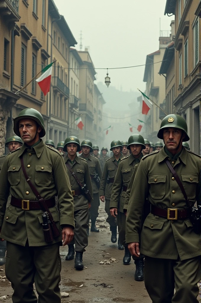 A historical image of the legendary soldiers and leaders Ahmed Kardas and Maik Nörig, as they see themselves 40 years into the Third World War on the German front.. Both are wearing German military caps.