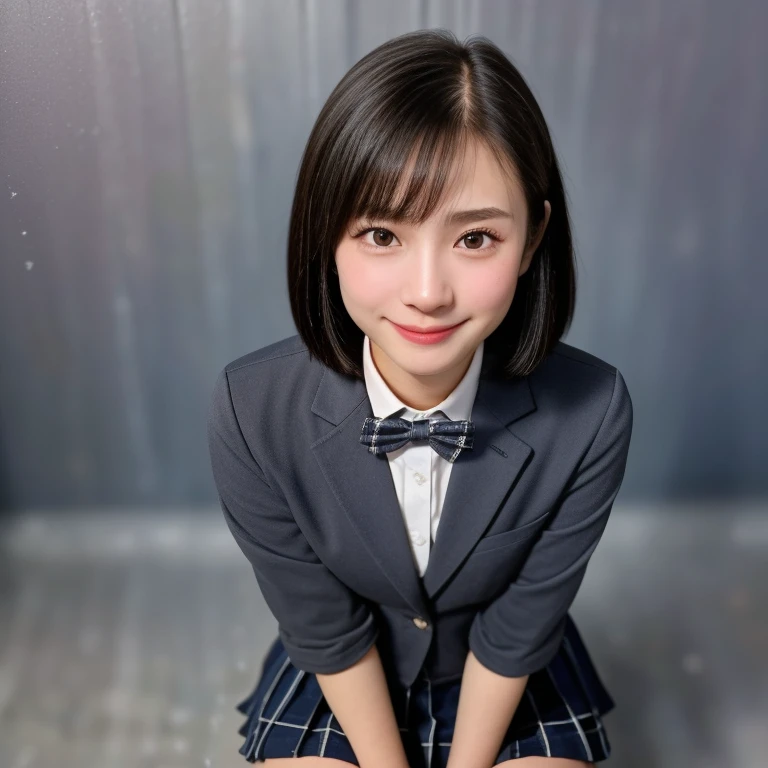 (kawaii 24 year-old Japanese girl, Nogizaka idol, Korean idol), (glossy black hair, random hair style:1.3), (extra rounded face, single eyelid, no makeup, soft smiling:1.2), (wearing Japanese school uniforms, collared shirt, school bow tie:1.3), (well shaped extra small breasts:1.2), (looking at viewer:1.2), BREAK, (classroom background, standing by the window:1.3), (dynamic angle, face focus:1.3), BREAK, (masterpiece, best quality, photo realistic, official art:1.4), (UHD, 8K quality wallpaper, high resolution, raw photo, film grain:1.2), (shiny skin), professional lighting, physically based rendering, award winning, (perfect anatomy, highly detailed skin, extremely detailed face and eyes, well drawn glittering pupils), Carl Zeiss 85 mm F/1.4, depth of field, 1girl, solo,