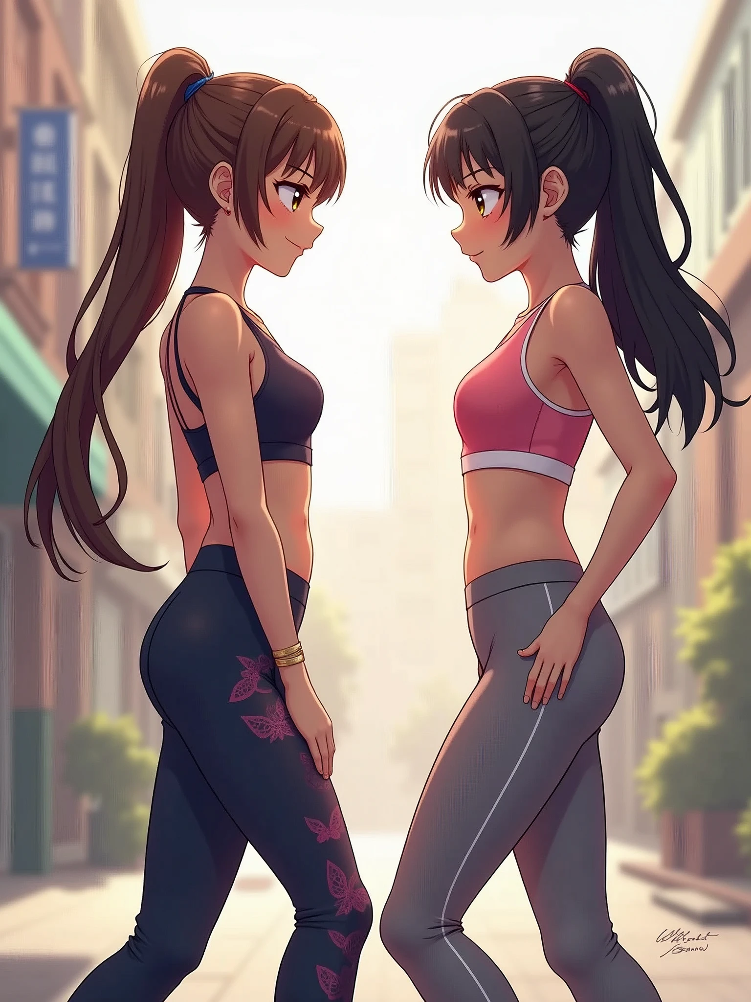girls in leggins anime