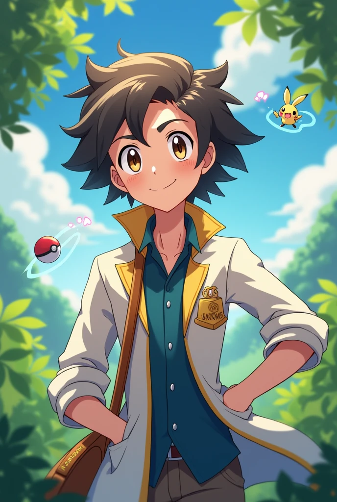 Image for tiktok profile with young pokemon professor