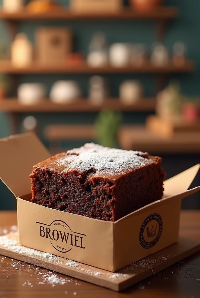 packaged for a brownie box