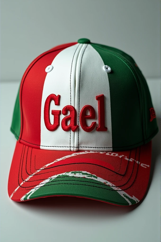 A hat with national colors and with the name Gael 