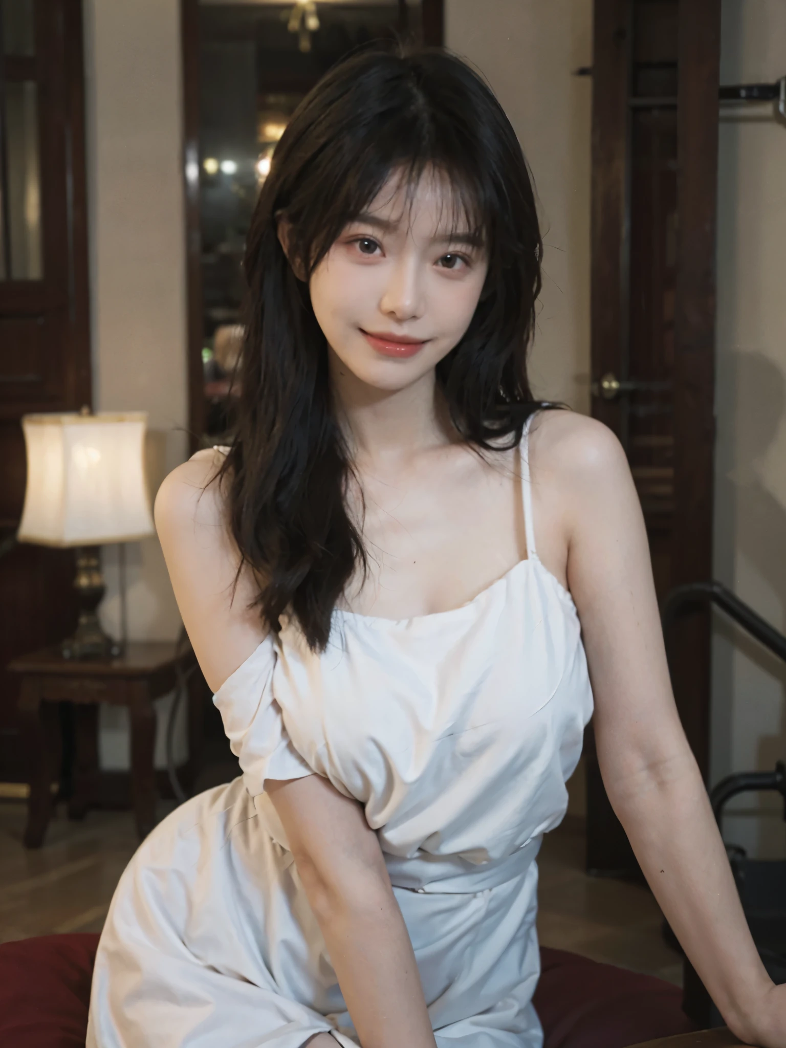 best qualtiy,tmasterpiece,Ultra-high resolution,(realisticlying:1.4),1girll, mature,Extremely beautiful and delicate,(light make-up),brown hair,A sweet smile,Delicate and beautiful fair skin,Realistic and realistic,exquisite and complete facial features,Detailed depiction of the face,tall nose bridge,Red lips,Beautiful, gentle and mature,Smooth hair,Extremely delicate hair,Feminine temperament,Fill your face light,hyper realisitc,photorealestic,8K quality,extremy detailed,Realistic details,Works of masters,Realistic to the extreme,big breasts body,Beautiful,Pure desire,Stunning beauty,Peerless beauty,Highest image quality,8K resolution,goddes,ssmile,Fine facial features,Hair over the shoulder,A brown-haired,Large long thick legs,rays of sunshine,facing at camera,The body is well-proportioned and firm,Gentle eyes,exposing thighs,stand posture,in a mall,Full body photo