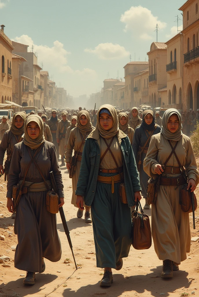 Women also provided crucial logistical support., including the transportation of weapons and supplies, and the care of the wounded in French colonialism in Algeria