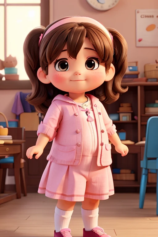 and create a cute, chubby 7 year old girl