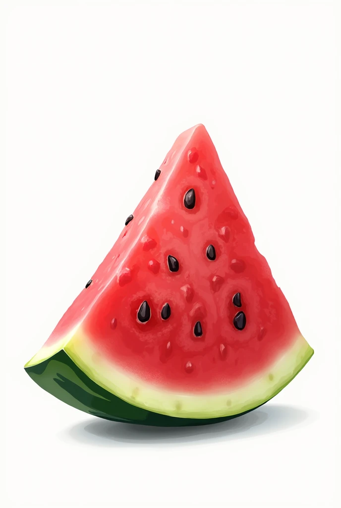 vector internal watermelon cut into slice with white background