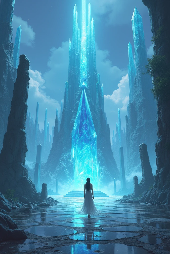 Leaving the temple, Lyra found herself in a completely different place. I had arrived at the Crystal City, an ancient and forgotten metropolis, built entirely of glass and light. The towers shone in the sun, and the roads reflected the blue sky. However, the city was deserted, silent and lonely, like a mausoleum from ancient times.
Lyra walked through the empty streets, feeling a strange mix of wonder and sadness. Although the city was beautiful, It was also imbued with a deep melancholy. The buildings and statues told stories of a golden age, When magic and kindness reigned in Elumbria. But that era was over., and all that was left were gleaming ruins and lost memories.
while exploring, Lyra witnessed fleeting images, as if the city were trying to communicate something to him. He saw visions of his past, from his childhood, and of the moments when I had dreamed of a better life. He also saw images of Elumbria before the darkness, when the kingdom was full of life and hope.
Finally, arrived at a large square in the center of the city, where a monumental statue stood on a pedestal. It was a representation of the ancient king, The first guardian of the Infinity Crystal. In his hand, He held a replica of the crystal, and his expression was one of wisdom and power.
It was then that Lyra realized the truth.: The Infinity Crystal was not only a source of power, but a reflection of the soul of the person who owned it.. If the heart of his guardian was pure, The crystal brought light and prosperity. But if he was corrupted by ambition and fear, The crystal became a curse, destroying everything it touched.
Lyra realized that she not only had to find the Crystal, but also to redeem Elumbria from the evil that had fallen upon it.. To do it, would have to face the current king, a man who was once a noble guardian, but was now consumed by the dark power of the crystal.