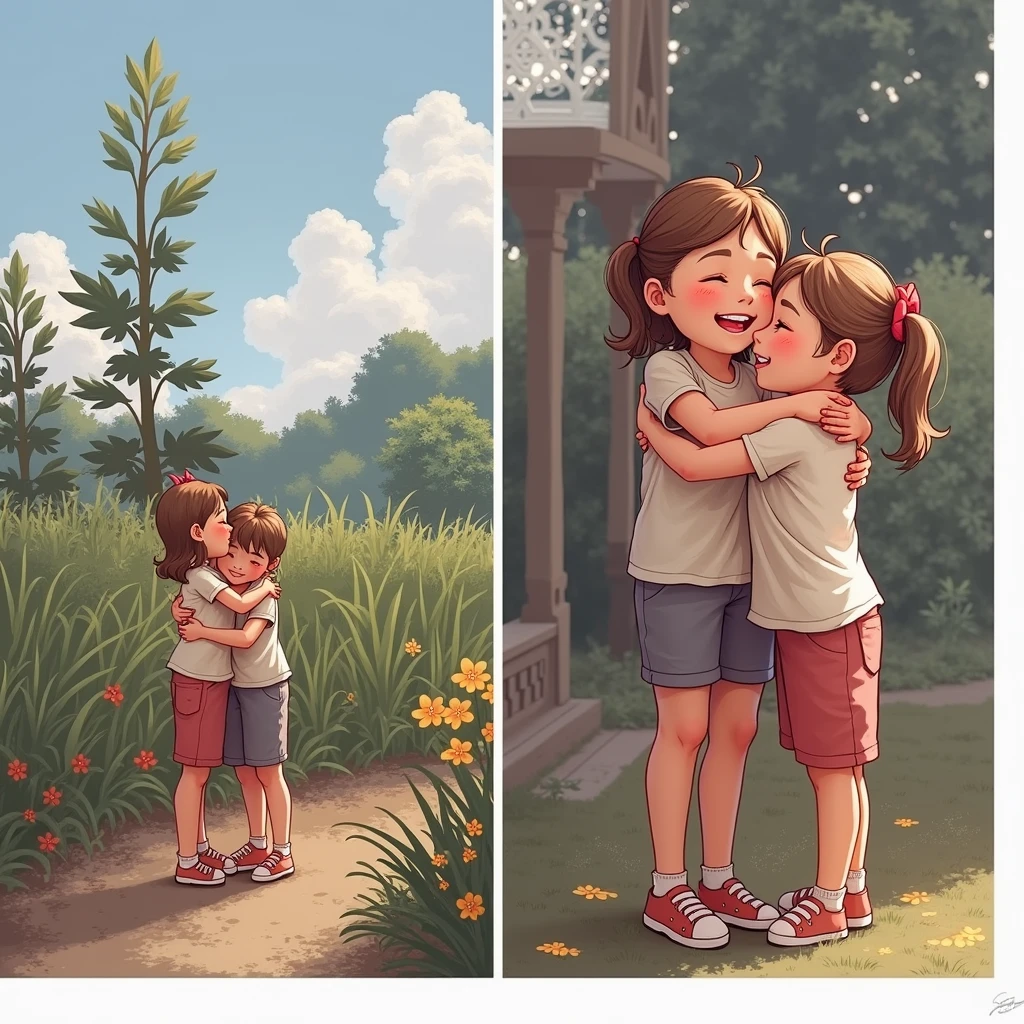 Cute hug 