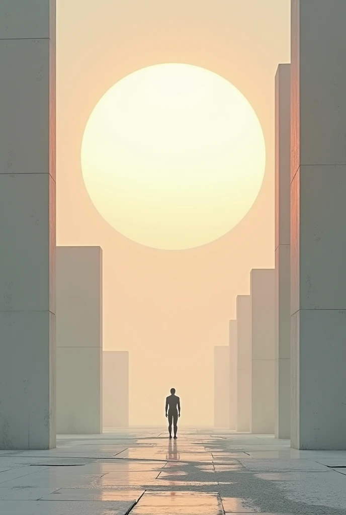 by futuristic minimalist sun