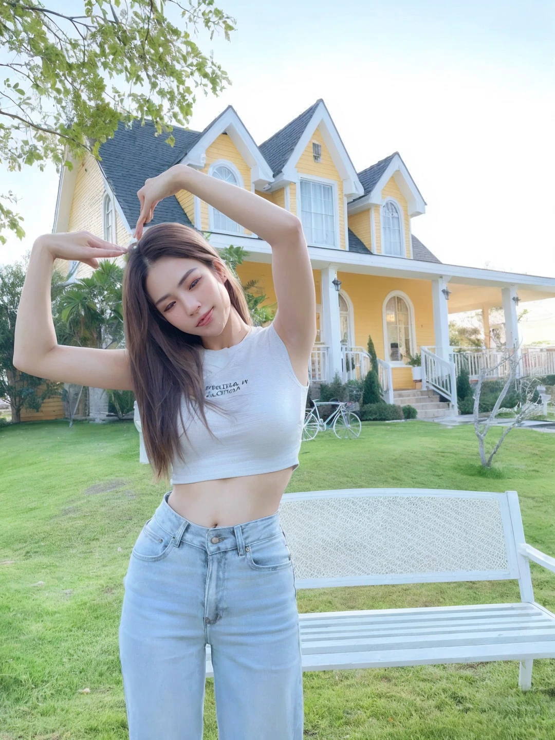dressed, (photo realistic:1.4), (hyper realistic:1.4), (realistic:1.3),
(smoother lighting:1.05), (increase cinematic lighting quality:0.9), 32K,
1girl,20yo girl, realistic lighting, backlighting, light on face, ray trace, (brightening light:1.2), (Increase quality:1.4),
(best quality real texture skin:1.4), finely detailed eyes, finely detailed face, finely quality eyes,
(tired and sleepy and satisfied:0.0), face closeup, t-shirts,
(Increase body line mood:1.1), (Increase skin texture beauty:1.1)