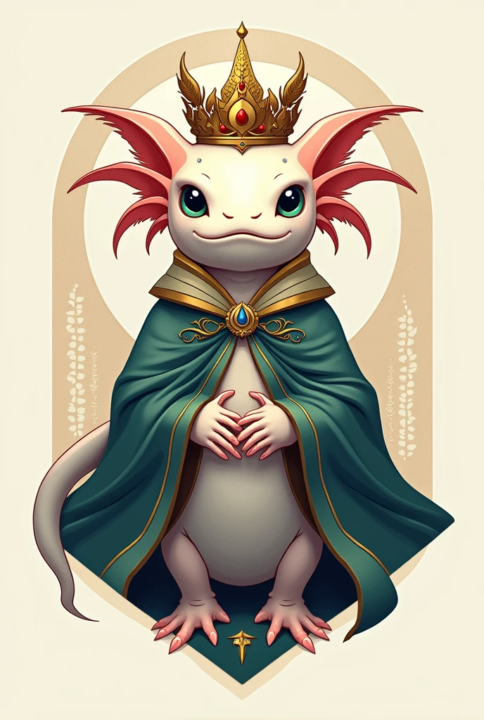 Logo of a king man called axolotl 