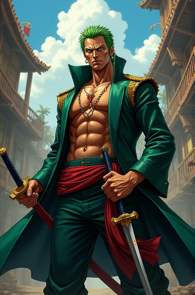 Rononoa Zoro , one piece, highe quality, his three swords