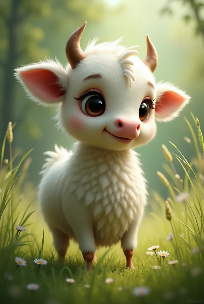 Cow with the head of a dove