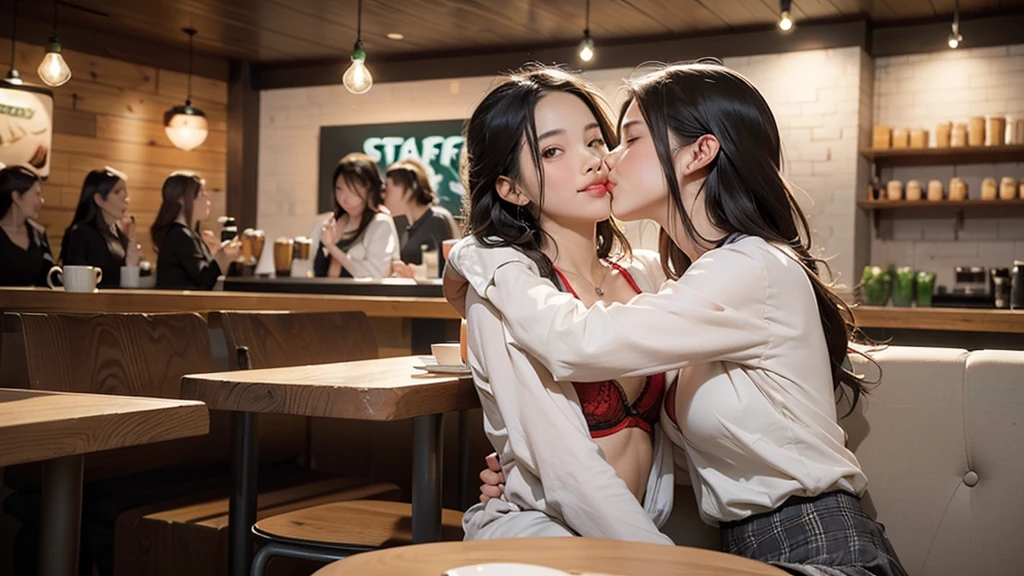 (((((((((Women hugging and kissing)))))))))
(((((((Emphasize cleavage)))))))
((((((((I see a red bra))))))))
(((((((((Four Women)))))))))
(((White skin)))
8k、RAW Photos、Highest quality、Super detailed、Super Resolution、Ultra HD、8k wallpaper、Amazing details
((A girl in a white blazer uniform ((White blouse with formal collar, Blue Blazer, Red Check Skirt, Red checkered ribbon on blouse)), Complete limbs, Full Finger, ))
(((((((Inside the Starbucks store、High school girl)))))))、((((((Sit down and eat cake、Drink coffee、smile))))))、((Heart Necklace))
Modern and sleek design:Interior design using natural materials、Many of the designs are warm and made using wood and metal.。
Large windows:自然光をたっぷり取り入れるためのLarge windowsがあり、Providing a bright and open space。
Green Interior:Potted plants are effectively placed、It creates a relaxing atmosphere。
artwork:Works by local artists、Starbucks-related art on display。
Cozy seating:Cushioned chairs and sofas、Bar sheet etc.、A variety of seating options available。
Open kitchen area:Being able to see how drinks and food are made、We provide peace of mind and transparency。
Unique lighting:Antique lamps and chandeliers、Modern lighting fixtures are used。
Comfortable background music:Relaxing music is playing、A comfortable space is provided。
Free Wi-Fi and charging spots:Many tables are equipped with power outlets.、Convenient for work and study。
Customizable menus:Menus are provided that can be customized according to customer preferences。
Use of sustainable materials:Eco-friendly recycled materials and sustainable wood are used。
Wide々Table space:一人でもグループでも使いやすいWide々There is a table with。
Community Table:There is a large table where you can socialize with other customers.。
Seasonal decorations:The decorations are themed according to the season.。
Digital Order System:スマホやタブレットから注文できるDigital Order Systemが導入されています。
Design with a local feel:The design incorporates the local culture and characteristics.。
Fragrance production:コーヒーの香りが店内にWideがり、A space that satisfies the five senses has been created.。
Conversation with a barista:フレンドリーなConversation with a baristaが楽しめるカウンターエリアがあります。
8k、RAW Photos、Highest quality、masterpiece:1.2、Super detailed、Super Resolution、Ultra HD、8k wallpaper、Amazing details、Photorealistic:1.4、Having fun by the water、Full Body Shot、Full body photo、High-resolution RAW color photos、Professional photos、A scene full of emotion、Very detailed and beautiful、Ultra HD、8k wallpaper、Amazing details、Huge file sizes、Highly detailed beautiful girls、Highly detailed face Highly detailed eyes、Extremely realistic skin、 Highly detailed fingers, Highly detailed nose, Highly detailed mouth, Perfect Anatomy, Highly detailed background, Highly detailed clothing, Teen, cute, Famous Japanese Idols, cute, Realistic body, Slender, White skin, Glowing Skin, Slim body, Realistic Face, Delicate eyes, double eyelid,