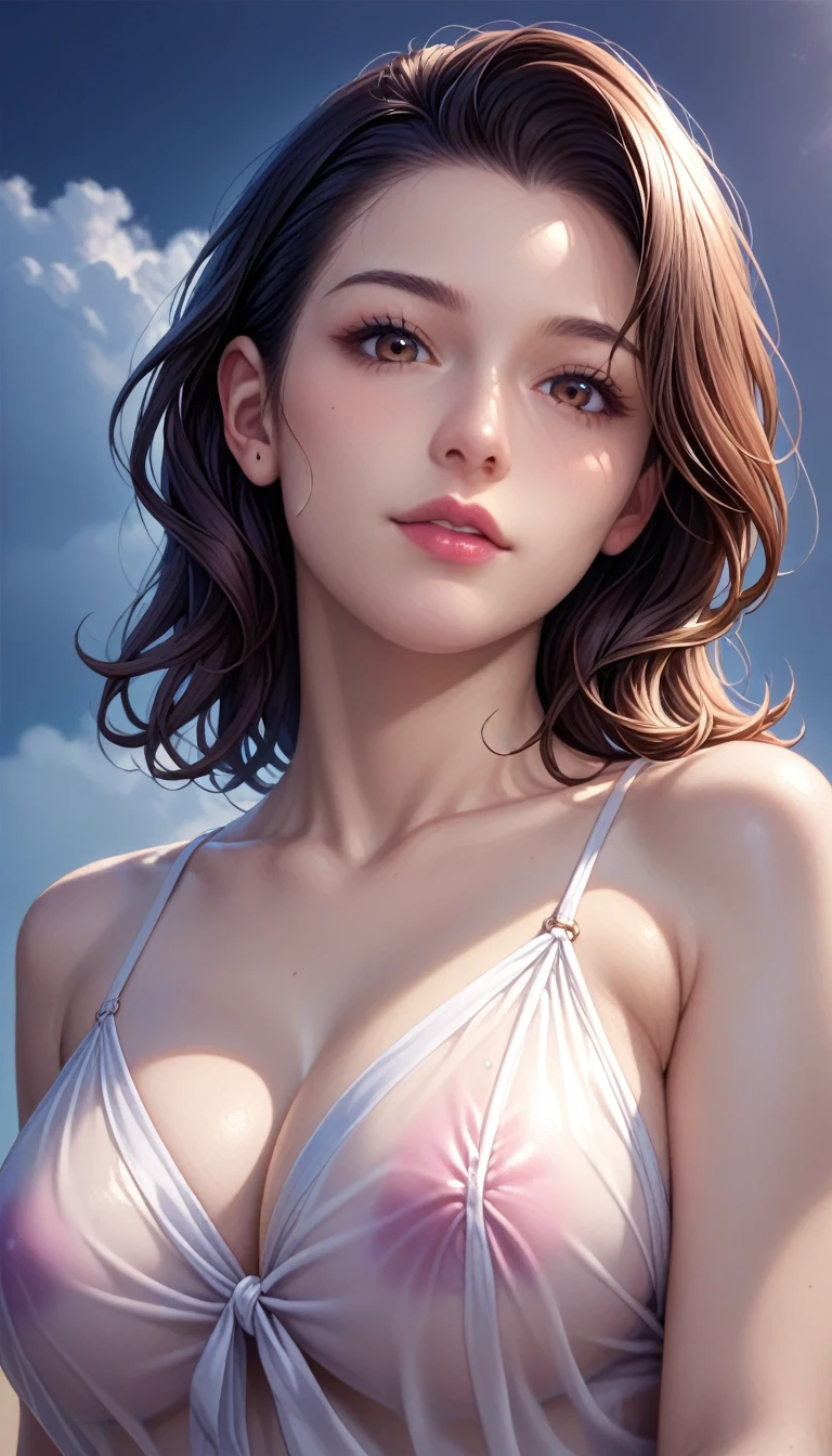 score_9, score_8_superior, score_7_superior, High resolution 3D anime style,A masterpiece in 32K resolution,Highest quality,it is really amazing,Very detailed,Ultra-high resolution,Ultra-realistic,Realistic,Increased depth of field,Cinematic lighting,
(Sexy mature Japan woman:1.2),
(black straight medium hair:1.1),(Ultra-detailed and beautiful face:1.1),(Calm and gentle look:1.1),Beautiful brown eyes,Translucent white skin,Realistic skin texture,Great proportions,
Elegant swimwear,
Summery design,Chic color scheme,Beautiful and delicate decoration,Detailed fabric texture,
(Dark overcast sky on a dull night:1.1),(Dark clouds filling the sky:1),(Thundercloud:1),Coastline at night,Stormy seas,(delay々A desolate sandy beach that continues:1),
dramatic,Low - Angle,