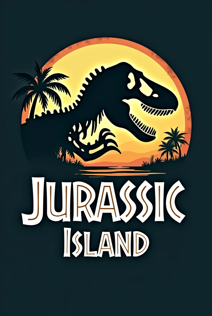 Logo de jurassic park pero que diga jurassic island