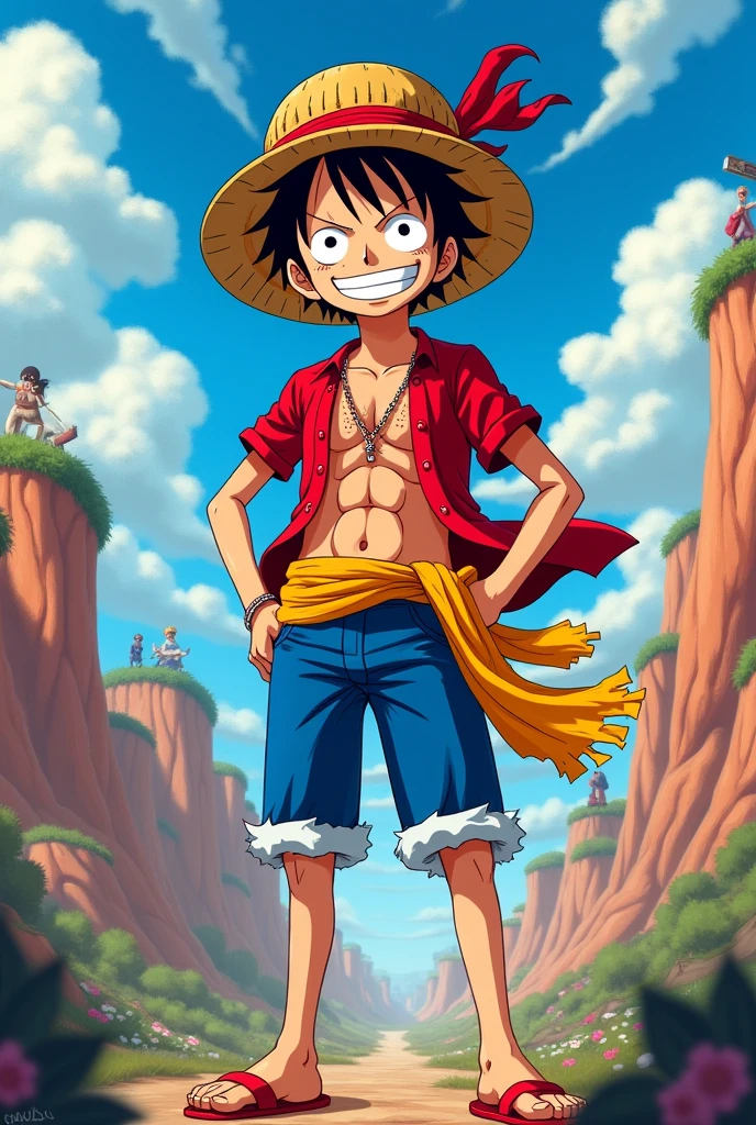 luffy com a bandana do naruto