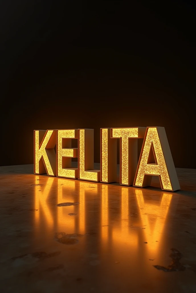 KELITA word in gold color