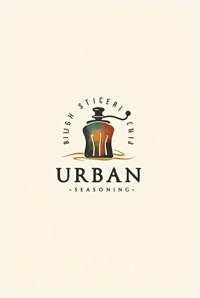A logo of a restaurant called "Urban seasoning" creative elegant spanish