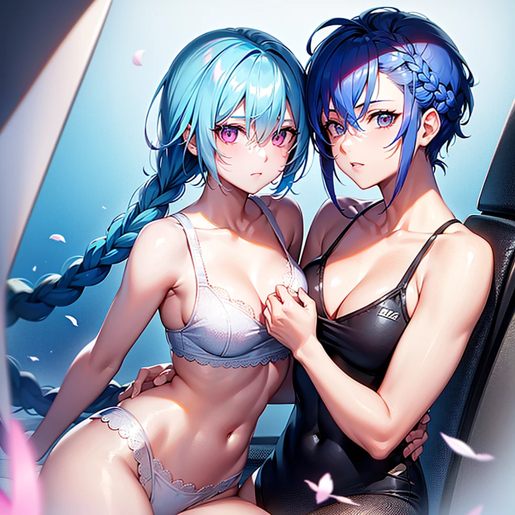 (Sky blue hair),(Braided short hair), (Pink Eyes),Fair skin) ,(whole body),(one person's),(Embarrassed),(The background is a school classroom),(Heart lettering on a blackboard),(Heart-shaped chocolate),(Hand it forward with both hands),(Sailor suit),(valentine's day),(masterpiece, Highest quality, Very detailed, Best Shadow), (Detailed Background), (Beautifully detailed face), High Contrast, (Best lighting, Very delicate and beautiful), ((Cinematic Light)), Hyper Detail,8k, Dramatic Light, Intricate details,High quality