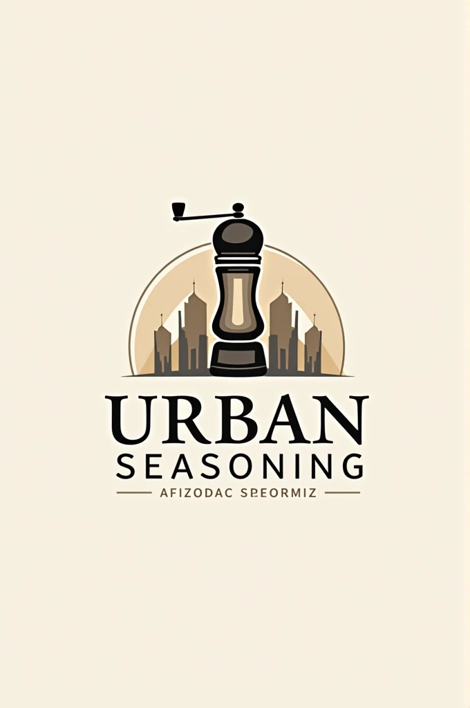 A creative and elegant logo of a food restaurant, called "Urban seasoning"
