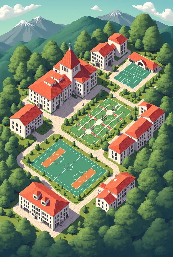 A 2D map of the La Salle Tarija school