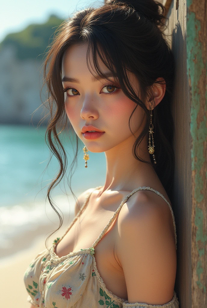 ((Highest quality、8k、masterpiece:1.3))、Ultra-high resolution、(photoGenuineistic:1.4)、RAW Photos、Long sleeve tops、Silky Hair、30-year-old woman、(Some of her hair is yellow:1.4)、Lots of rose flowers、horizontal line、Japanese、(A snake wraps around his neck:1.8)、Genuine、Photographed in natural light、Highly detailed face and skin texture、Highly detailed lips、The correct state of the human body、Natural color lip、Shiny Hair、(Don't look at the camera:1.5)、Holding a cat、