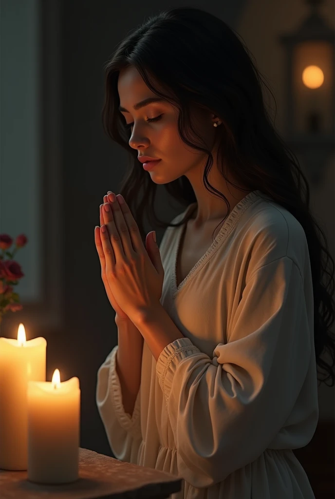 woman praying to God