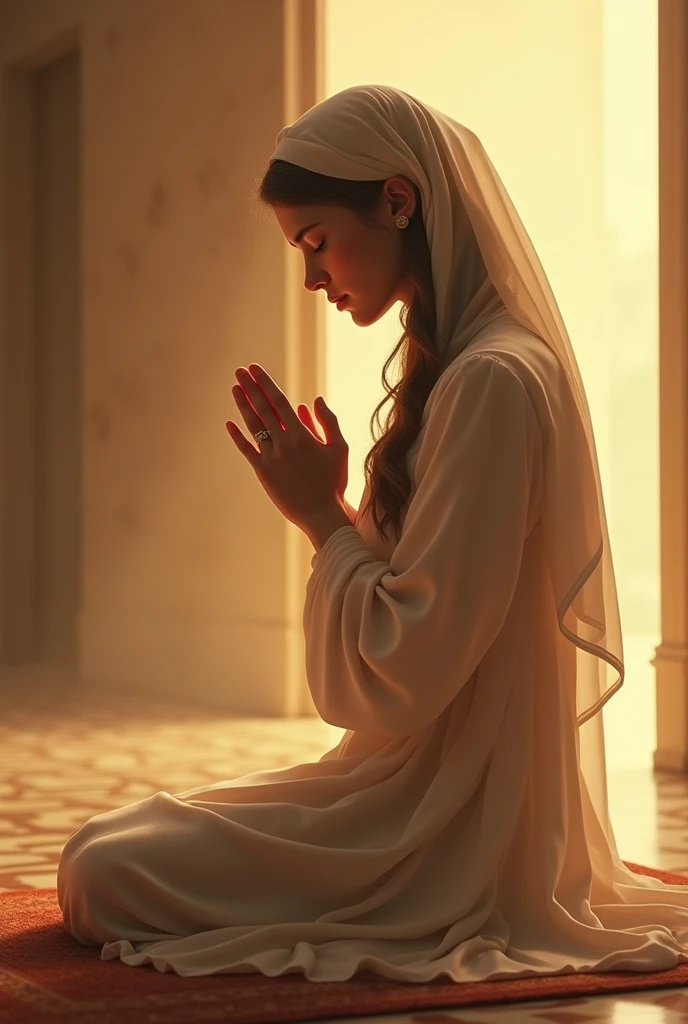woman praying to God