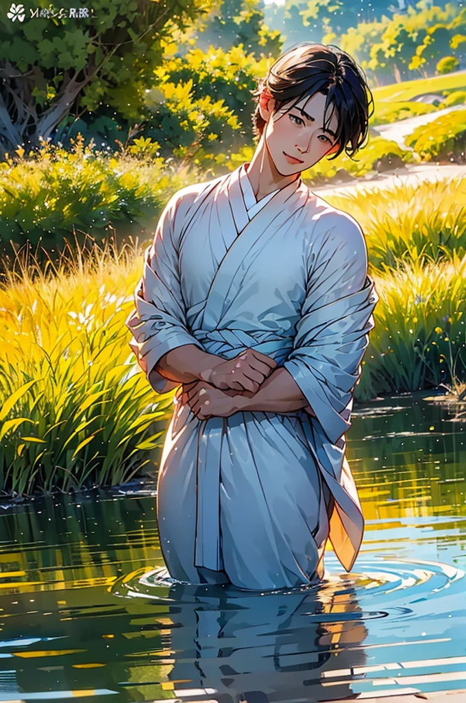 Viral anime nature wallpaper in 4K quality, in the style of photography with a 35mm lens inspired by Keiichi Hara, capturing a serene beach at twilight with gentle waves, a sky transitioning from orange to deep blue, and a silhouette of distant islands; warm and tranquil color temperature, cosmos lighting with stars twinkling in the sky, no human characters, the atmosphere is peaceful and reflective --v 5 --stylize 1000