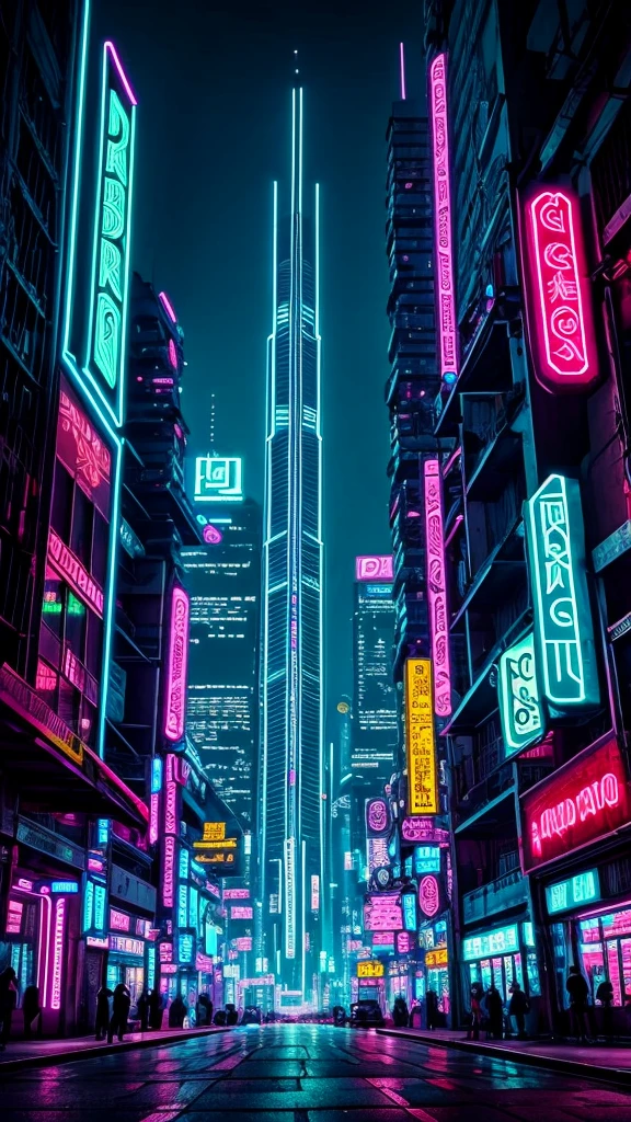 Cyberpunk Neon City, masterpiece,