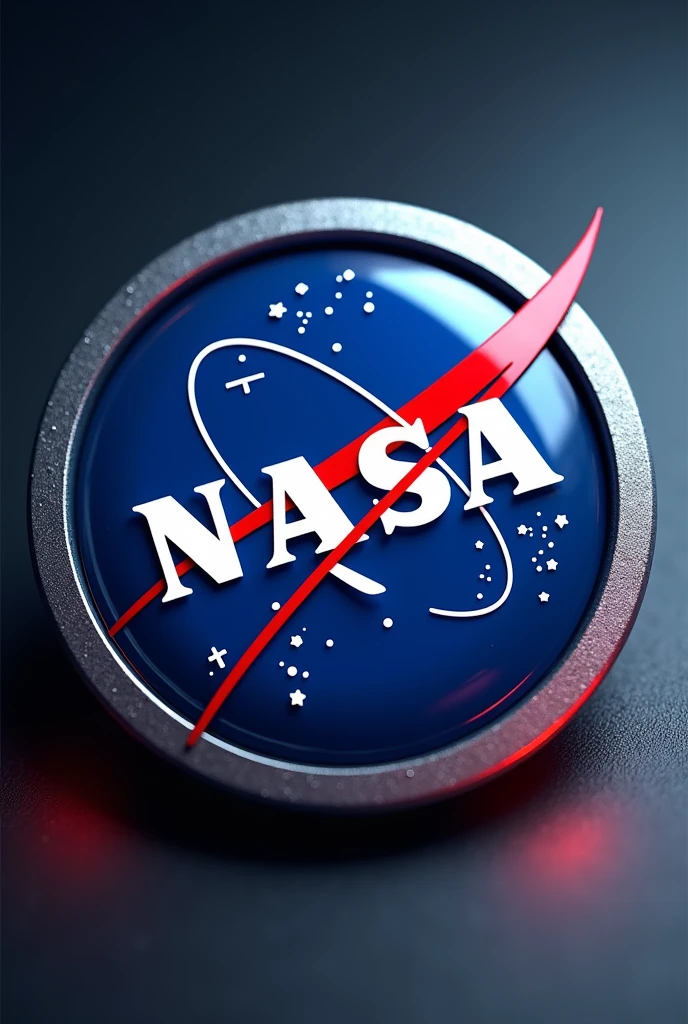 create an image of a nasa badge where there is a space for children to write their name 1300