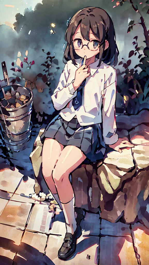 (depicting a single moment from a manga for adults), (hand-drawn), (simple line art), ((manga-style line art background)), ((minimal detail in clothing)), (only 5 colors used), (a housewife, slim figure, round face, eyes with realistic sizing, drooping eyes, blush, sweat, angle from below), spread her legs, raise leg, ((hit her front of crotch onto the pole-bollard for masturbation)), enjoying ecstasy, on the street, long-skirt, apron, (pubic-hair, panties on knee, nipple), outside of factories area, ((a plastic bag with groceries)), hair up, 