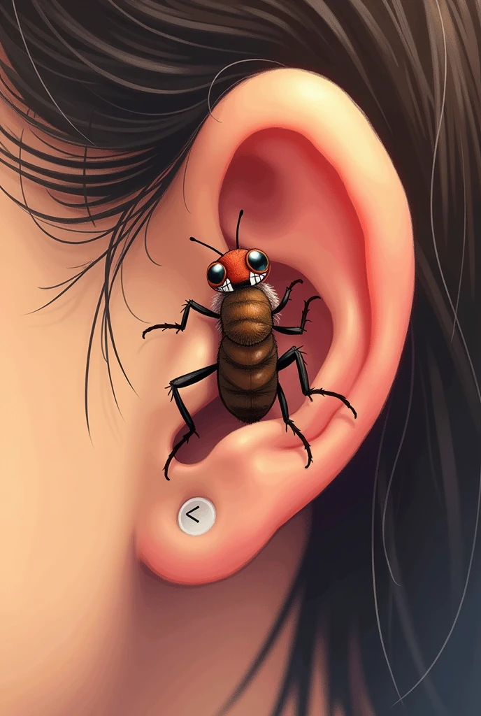 A flea behind the ear