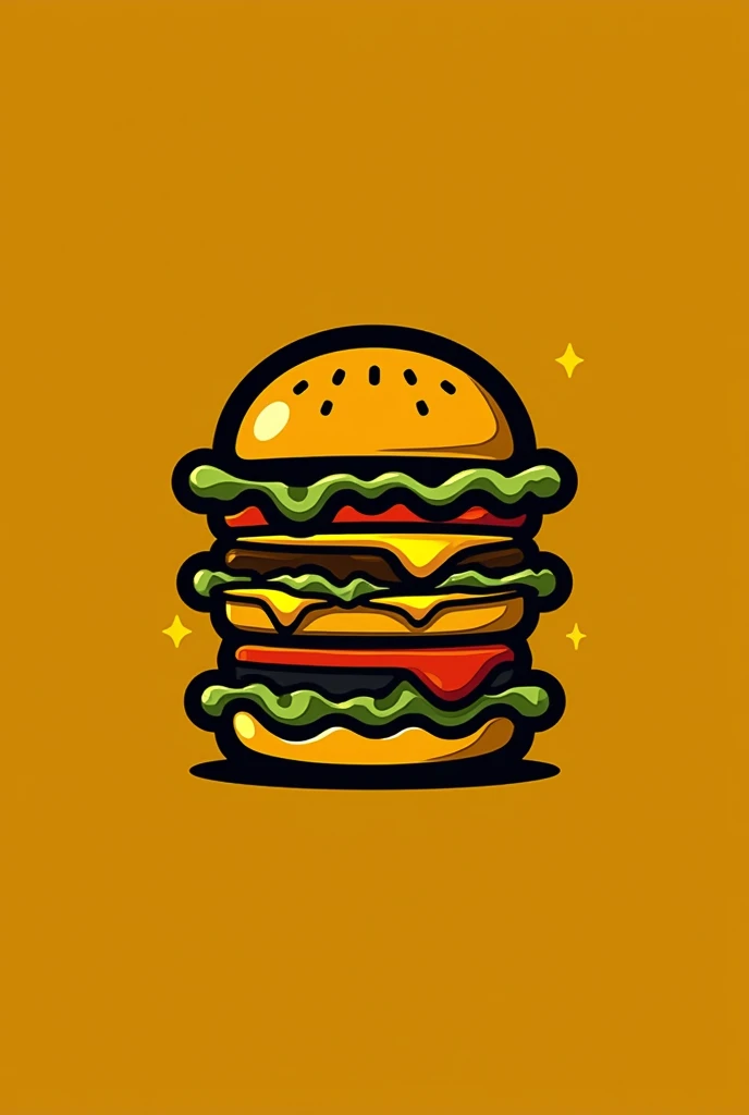 Burger house logo yellow and black