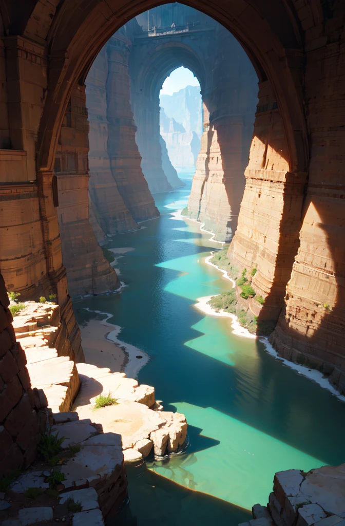 As I have gone alone in there and with my treasures bold, I can keep my secret where and hint of riches new and old. Begin it where warm waters halt and take it in a canyon down, not far but too far to walk, put in below the home of brown.