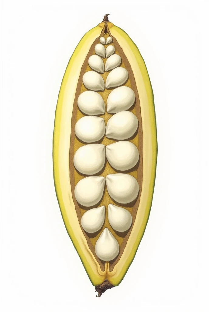a drawing of a pacay internal part with white background