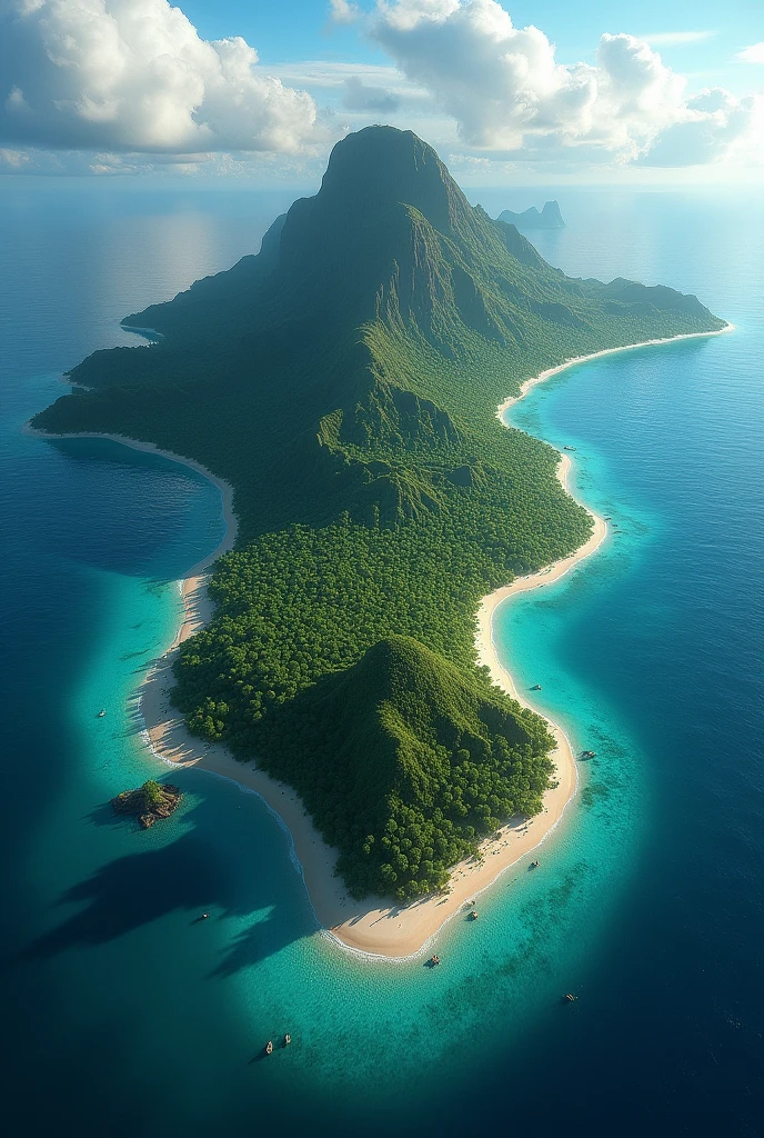 A tropical island the size of Russia in the middle of an ocean full of mystery
