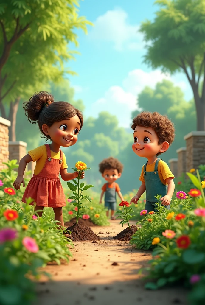 Eco-friendly education focused on the field of landscaping and gardening for children aged 6-10