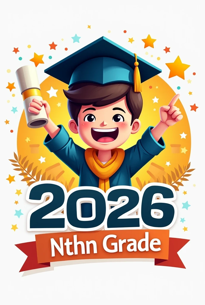 a logo alluding to his ninth grade promotion, creative and original