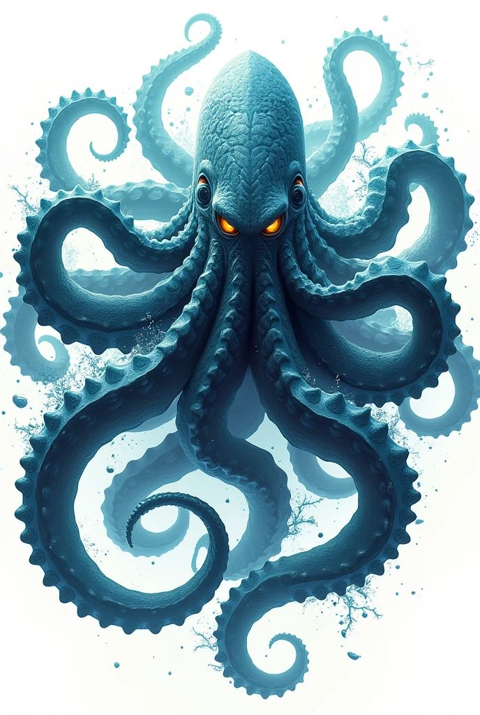 A kraken on a white background for me to use as my team logo.
realisitic