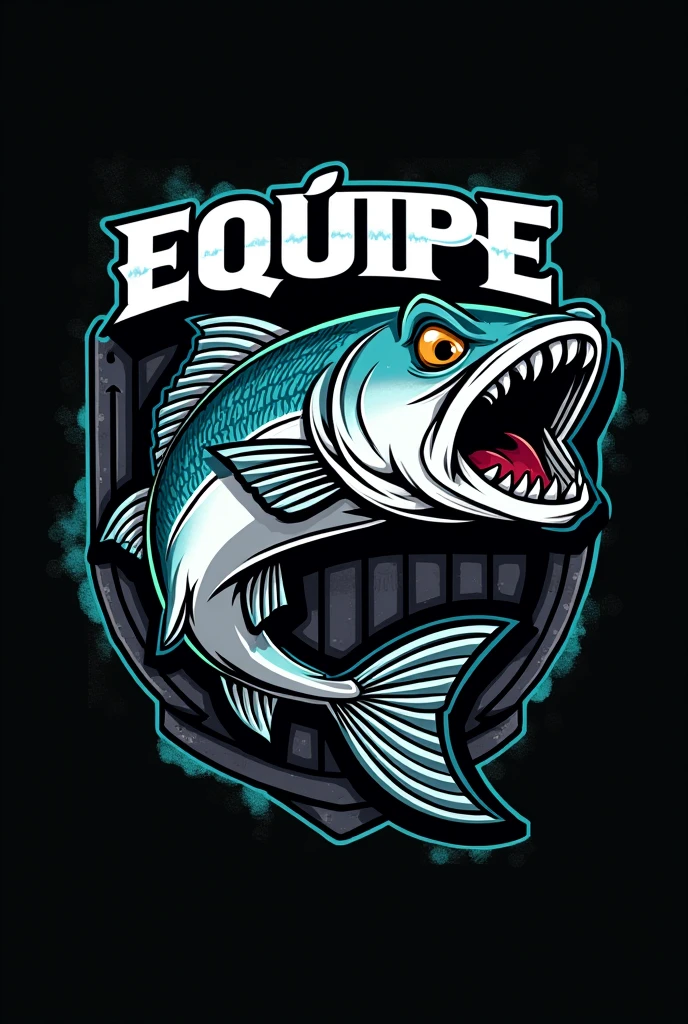 Uma logo de uma equipe chamada de equipe pesca lata 🍺 faça numa pegada mais agressiva

