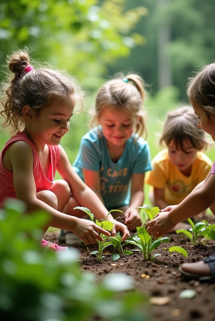Eco-friendly education focused on the field of landscaping and gardening for children aged 6-10