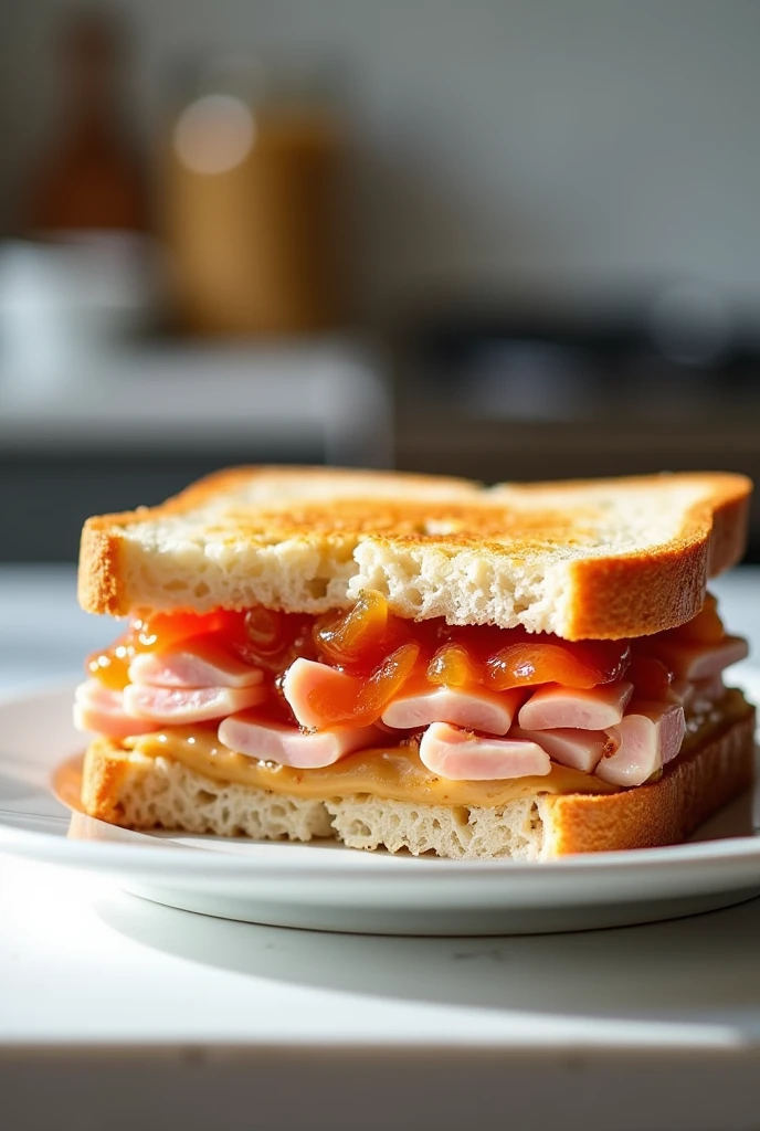Create a peanut butter sandwich, jam and tuna